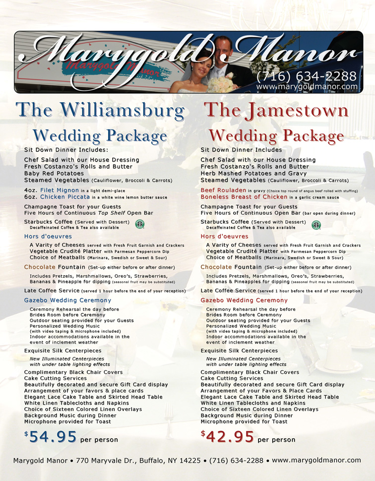 Williamsburg & Jamestown Wedding Package